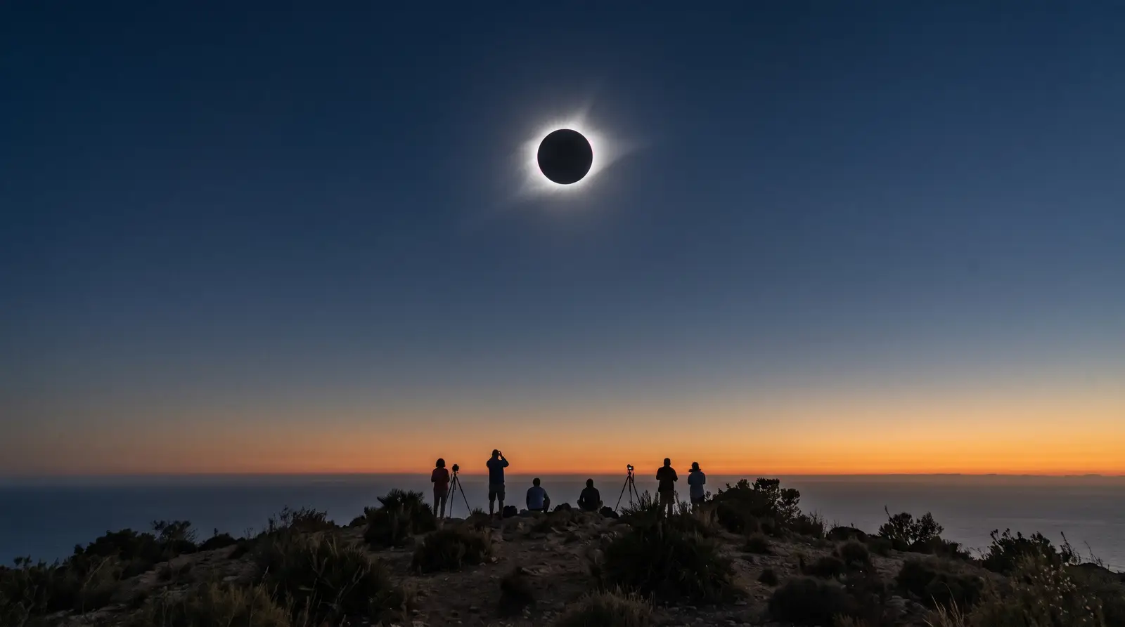 Was man bei der Totalität sieht: Sonnenfinsternis 2027 im Ablauf